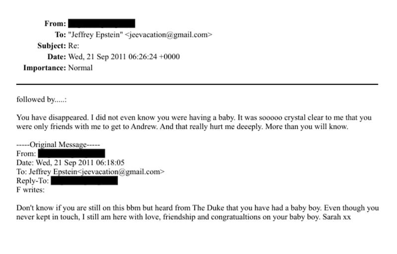 sarah ferguson email to epstein