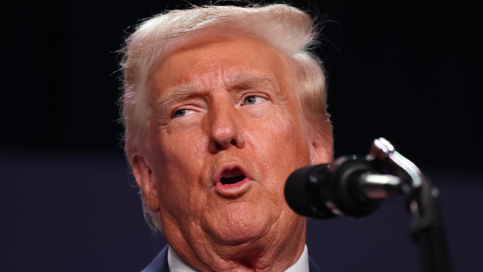 Donald Trump addresses the 2025 Republican Issues Conference at the Trump National Doral Miami.