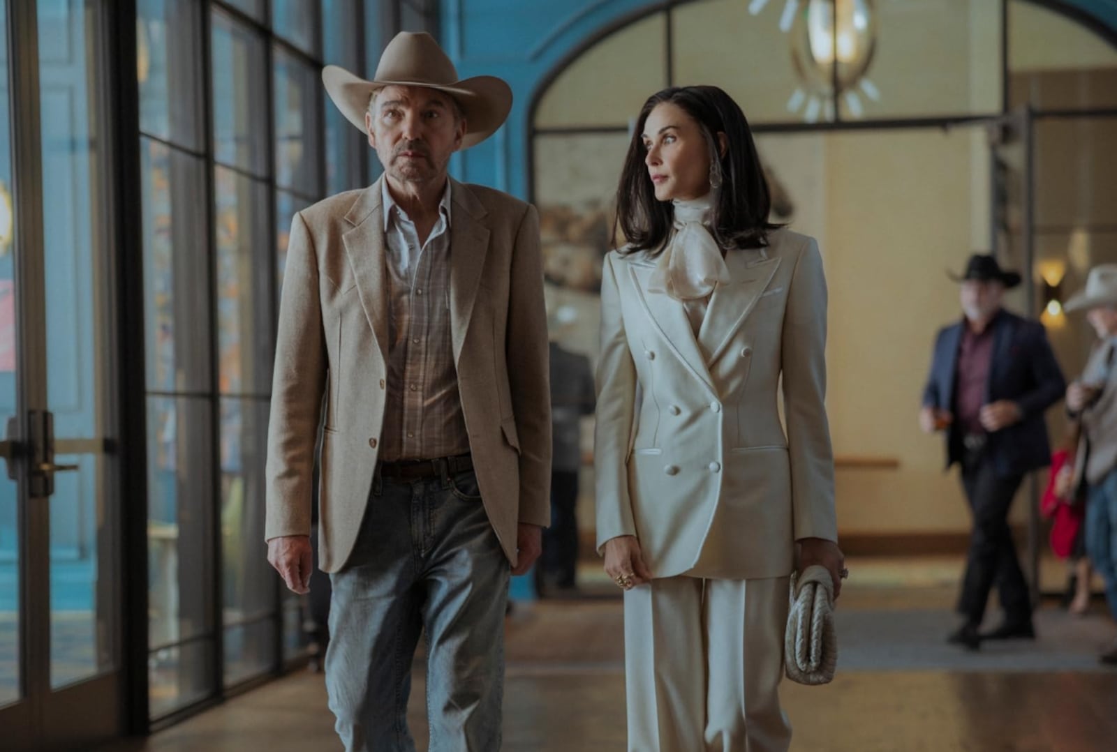 Billy Bob Thornton and Demi Moore in 'Landman' on Paramount+.