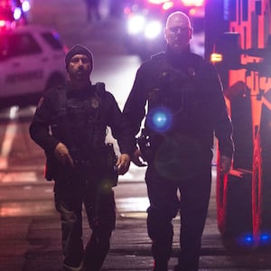 Police officers at Brown University