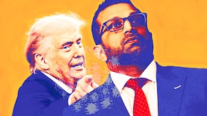 Donald Trump gives Kash Patel a stern lecture about his Olympic partying.