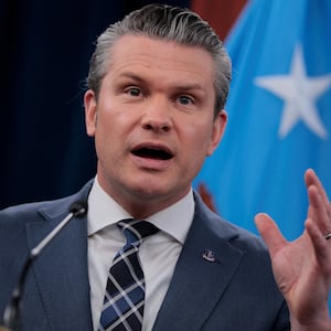 U.S. Secretary of Defense Pete Hegseth holds a briefing with Chairman of the Joint Chiefs of Staff General Dan Caine, amid the U.S.-Israeli war on Iran, at the Pentagon in Washington, D.C., U.S., March 19, 2026. REUTERS/Evan Vucci