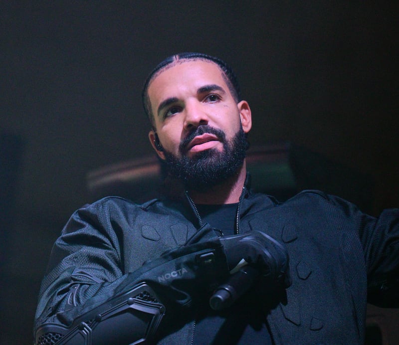 ATLANTA, GA - OCTOBER 19: Drake performs during Wicked (Spelhouse Homecoming Concert) Featuring 21 Savage at Forbes Arena at Morehouse College on October 19, 2022 in Atlanta, Georgia. (Photo by Prince Williams/Wireimage)