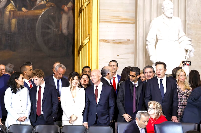 Tech bosses at Trump's inauguration