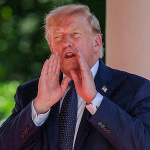 EVIAN-LES-BAINS, FRANCE - JUNE 15: U.S. President Donald Trump arrives for the G7 Leaders' Summit at the Hotel Royal, Evian Resort on June 15, 2026 in Evian-les-Bains, France. Leaders from the Group of 7 (G7) countries convened in Evian, France, near the Swiss border, for their annual summit to discuss challenges to peace and security for Ukraine and Europe, the situation in the Middle East, and other geopolitical issues. (Photo by Isabel Infantes-Pool/Getty Images)