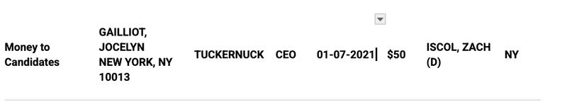 Public records show donations from the founders of Tuckernuck to Democrats and the party.