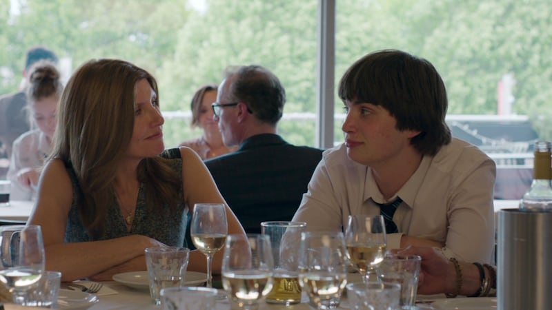 Sharon Horgan with Aran Murphy, who plays her son on “Youth.”