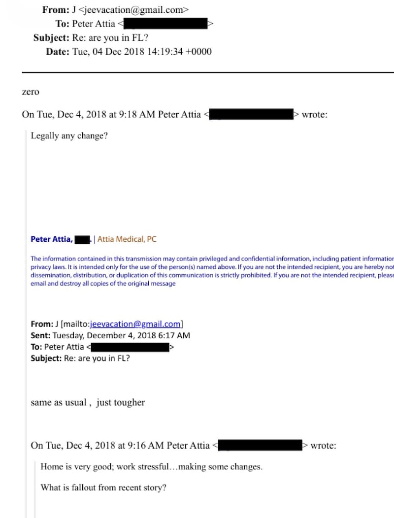 Attia and Epstein's 2018 correspondence.