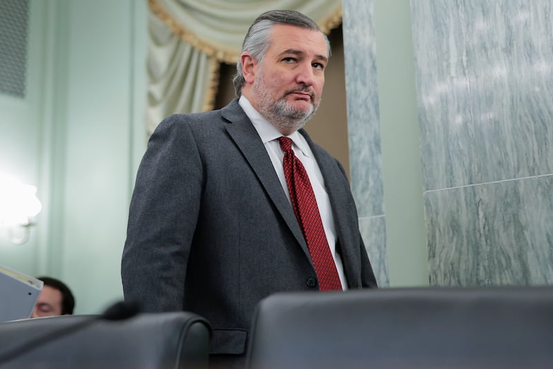 Ted Cruz (R-TX) arrives to a hearing in the U.S. Capitol on December 17, 2025 in Washington, DC.