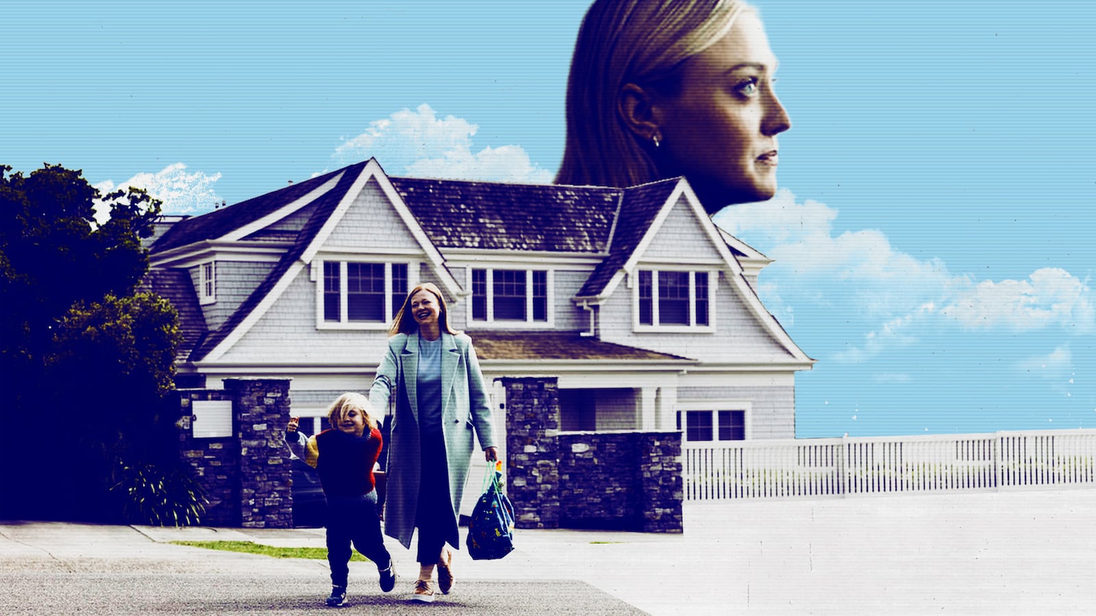 Duke McCloud, Sarah Snook and Dakota Fanning in 'All Her Fault'.