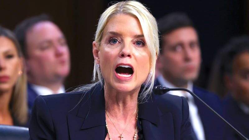 Attorney General Pam Bondi testifies before the Senate Judiciary Committee in the Hart Senate Office Building on Capitol Hill on October 07, 2025 in Washington, DC.