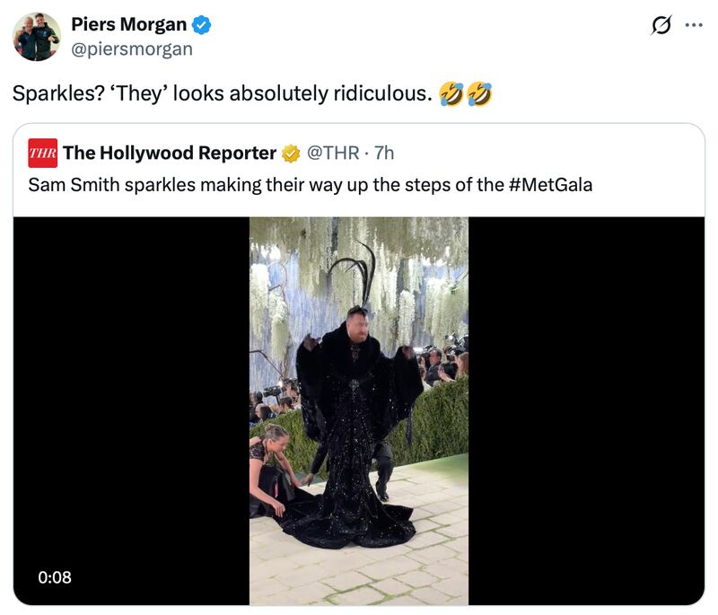 Ally Piers Morgan remembers Sam Smith's pronouns.
