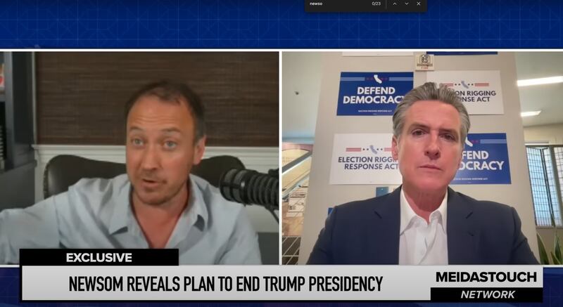 Gavin Newsom and Ben Meiselas