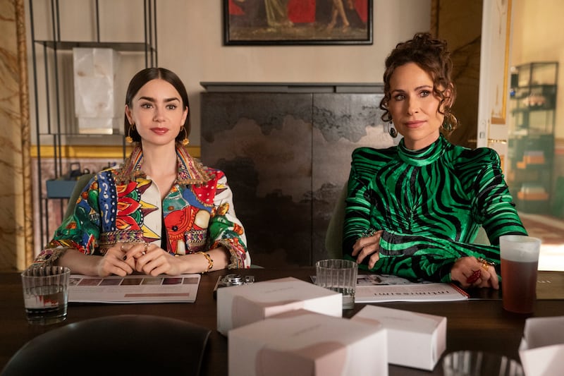 Lily Collins  and Minnie Driver