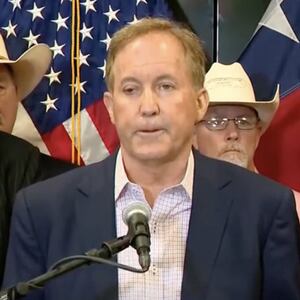 Republican Texas Senate candidate Ken Paxton refused to take questions not about law enforcement at his press conference on July 21 in Fort Worth, TX.