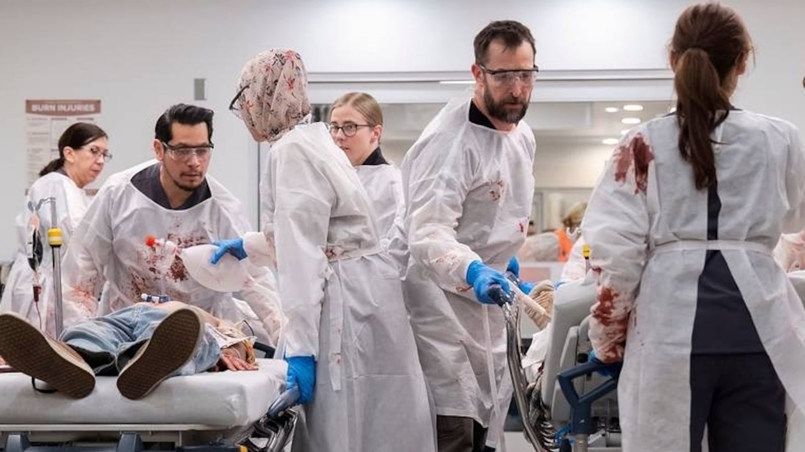 Taylor Dearden, Noah Wyle and Shawn Hatosy