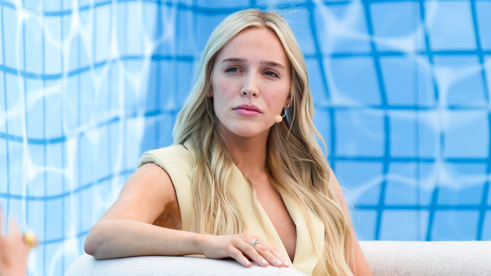 Alex Cooper participating in The Art of The Interview session at Spotify Beach on June 20, 2023 in Cannes, France. (Photo by Antony Jones/Getty Images for Spotify)