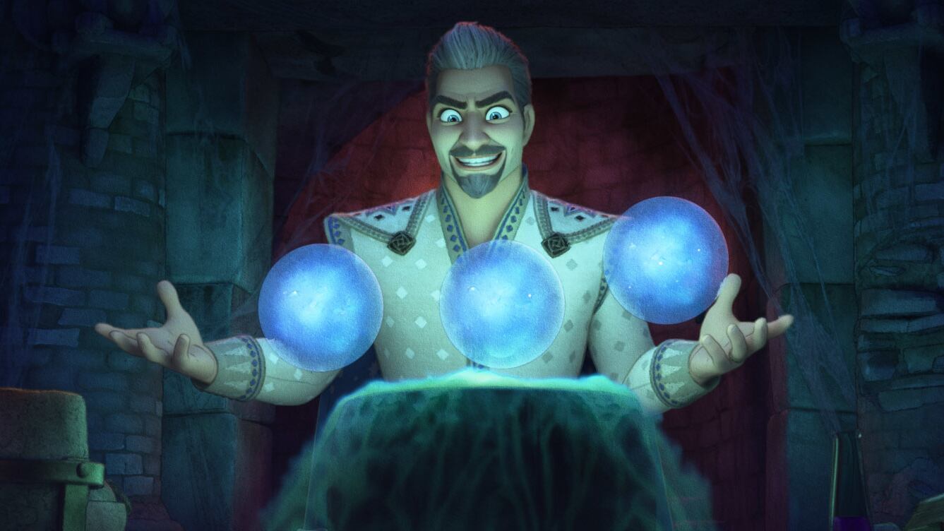 Still of Chris Pine as King Magnifico in "Wish"