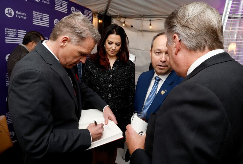 Scott Jennings, Sarah E. Hunt, Marlin Stutzman and Mark Harris attend the Scott Jennings "A Revolution of Common Sense" Book Launch