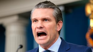 Secretary of Defense Pete Hegseth speaks to reporters about the collision of an American Airlines flight with a military Black Hawk helicopter near Ronald Reagan National Airport, at the White House on Jan. 30, 2025 in Washington, DC.