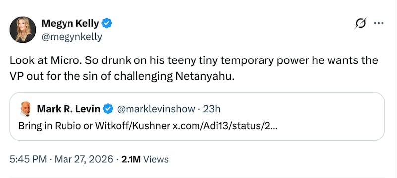 Megyn Kelly insults Mark Levin on X after he criticizes JD Vance.