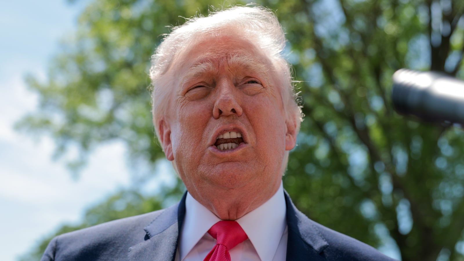 WASHINGTON, DC - APRIL 16: U.S. President Donald Trump speaks to the media before boarding Marine One on the South Lawn of the White House on April 16, 2026 in Washington, DC. President Donald Trump is traveling to Las Vegas, Nevada to promote the tax cuts he signed into law in the “One Big Beautiful Bill Act” ahead of the midterm election. Tomorrow he will deliver remarks at a Turning Point USA event in Phoenix, Arizona. (Photo by Anna Moneymaker/Getty Images)