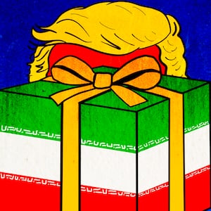 Donald Trump mystery box illustration