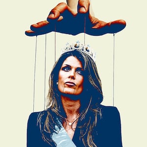 Lindsey Halligan as a puppet