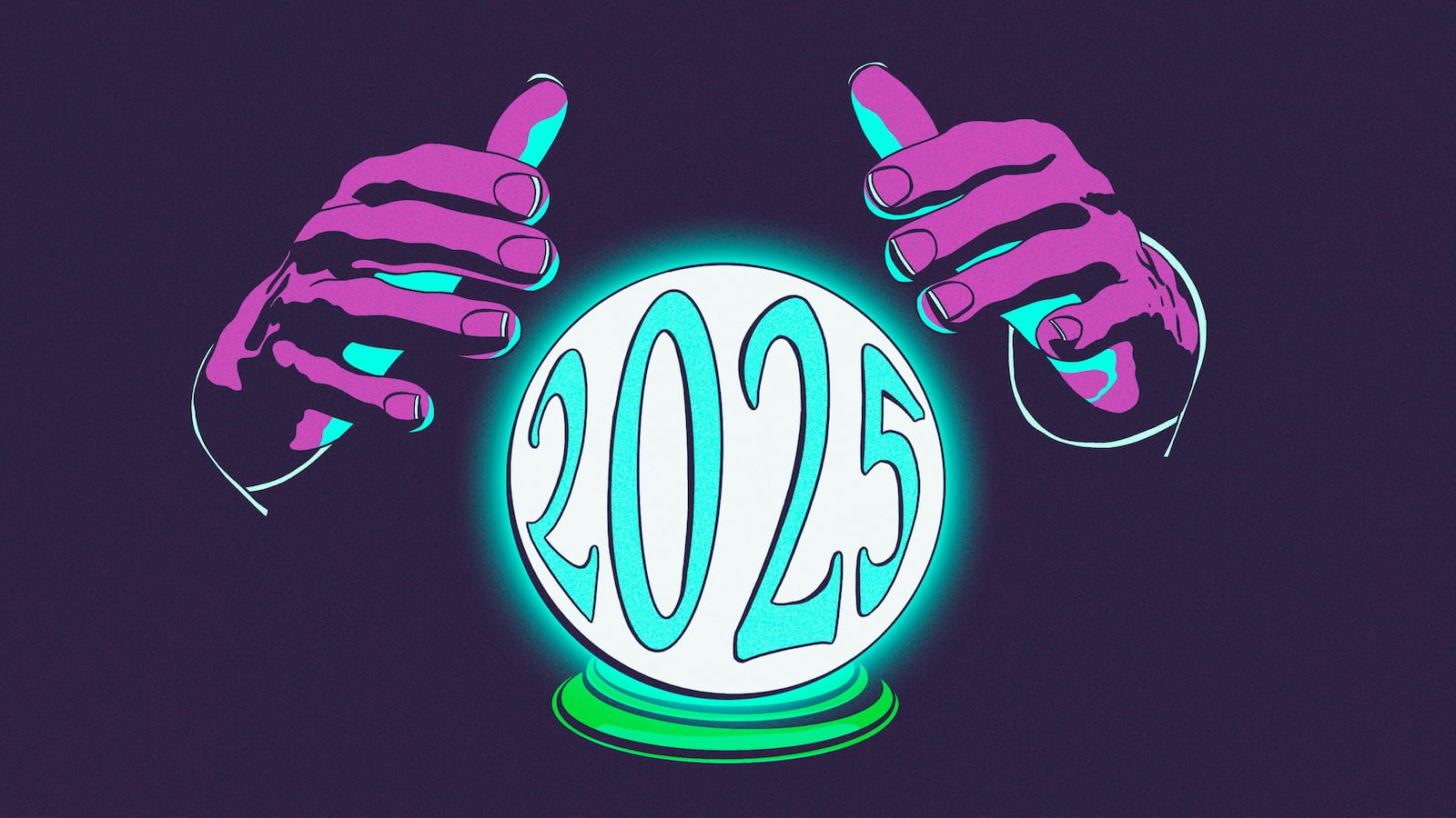 Crystal ball with 2025 in it