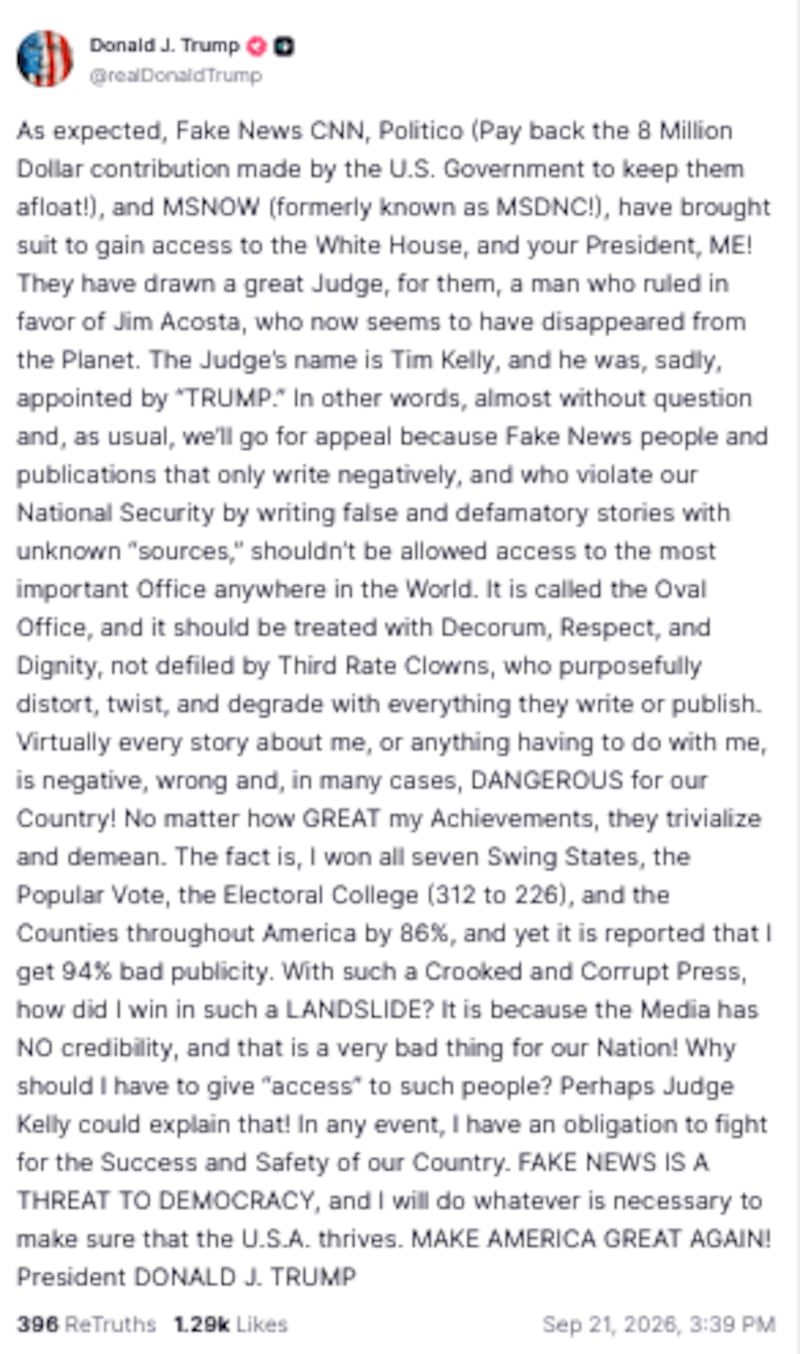 donald trump truth social