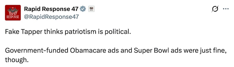 The White House can't handle criticism.