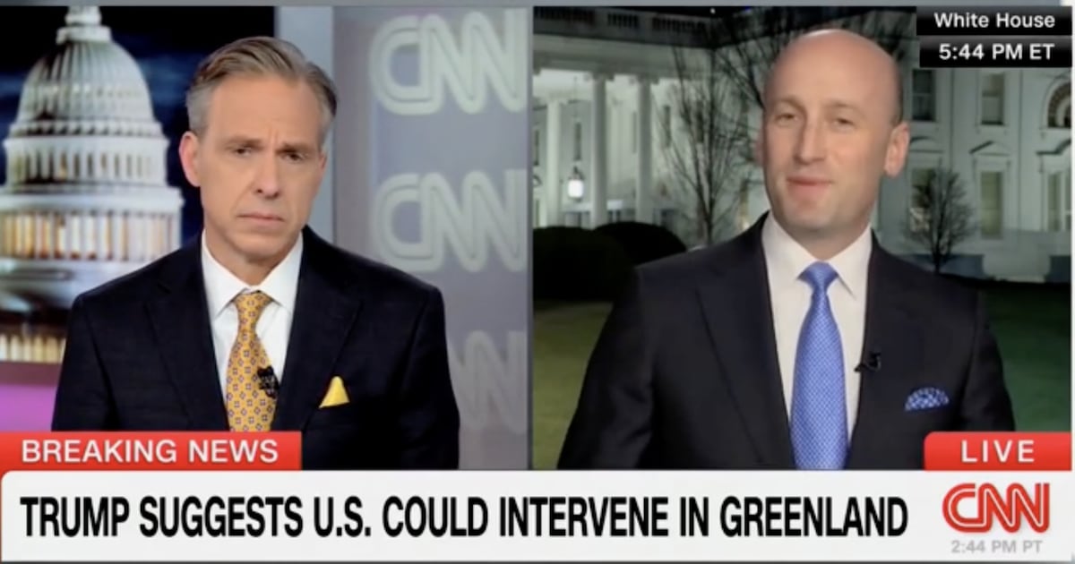Stephen Miller Cornered on Wife Katie’s Grim Greenland Post