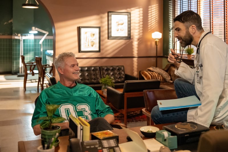 Dane and Zachary Quinto in 'Brilliant Minds' last year.