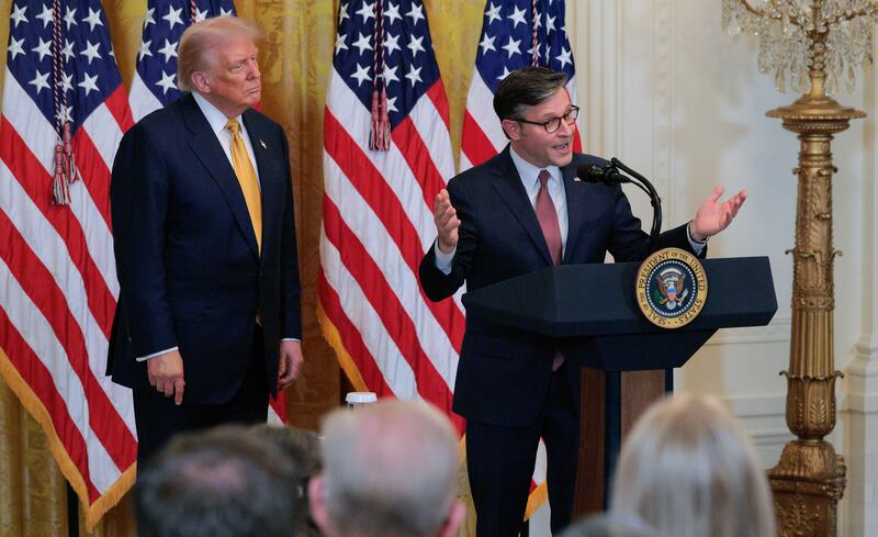 It appears House Speaker Mike Johnson has been dethroned as the "hottest person" in Trump's eyes.