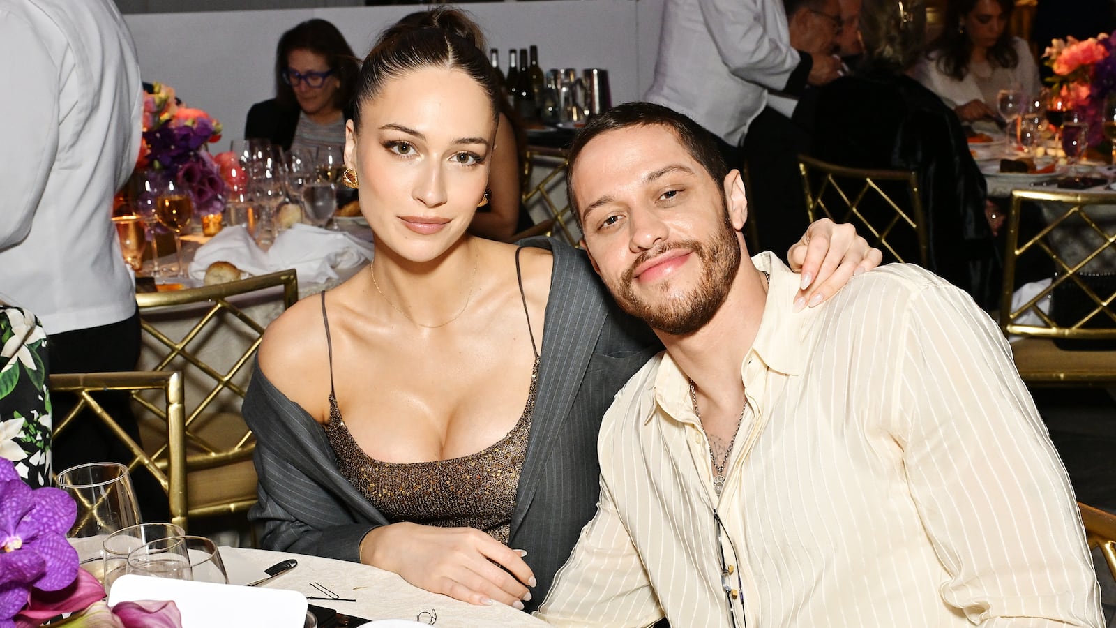 NEW YORK, NEW YORK - MAY 15: (L-R) Elsie Hewitt and Pete Davidson attend the Endometriosis Foundation of America’s 13th Annual Blossom Ball at The Pierre Hotel on May 15, 2025 in New York City. (Photo by Slaven Vlasic/Getty Images for Endometriosis Foundation of America)