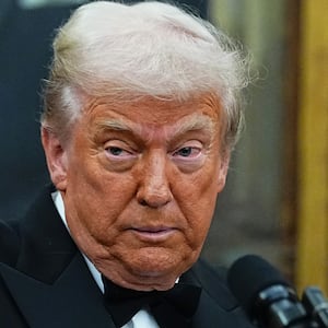 WASHINGTON, DC - DECEMBER 06: U.S. President Donald Trump delivers remarks during the medal presentation ceremony for the 2025 Kennedy Center Honorees in the Oval Office of the White House on December 06, 2025 in Washington, DC. The 2025 Kennedy Center honorees are Sylvester Stallone, George Strait, the rock band KISS, Gloria Gaynor, and Michael Crawford.