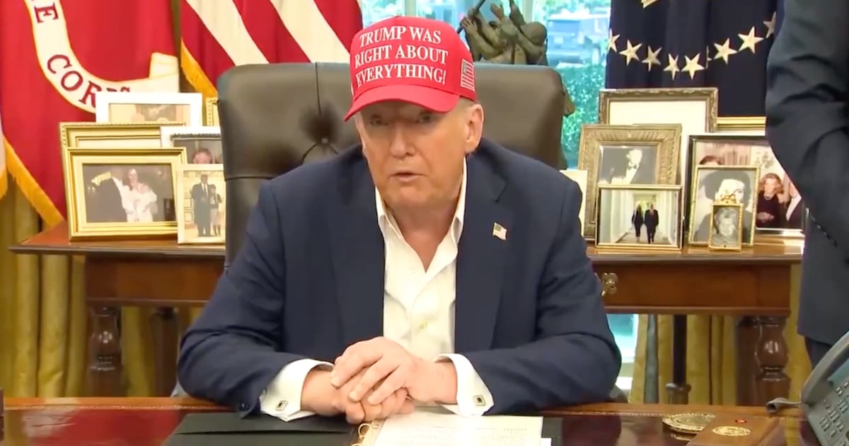 Trump Desperately Hides Hand on Camera After Makeup Mishap Trump Desperately Hides Hand on Camera After Makeup Mishap