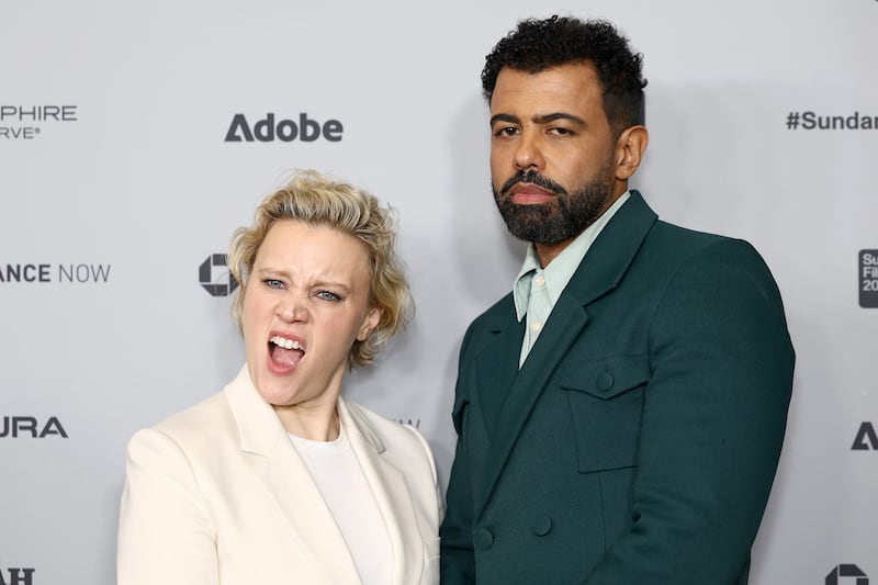 PARK CITY, UTAH - JANUARY 26: (L-R) Kate McKinnon and Daveed Diggs attend the "In The Blink Of An Eye" Premiere during the 2026 Sundance Film Festival at Eccles Center Theater on January 26, 2026 in Park City, Utah. (Photo by Arturo Holmes/Getty Images)