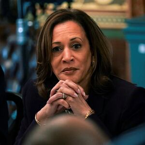 U.S. Vice President Kamala Harris is pictured during a meeting with Israeli Prime Minister Benjamin Netanyahu in Washington, D.C. on July 25, 2024. 