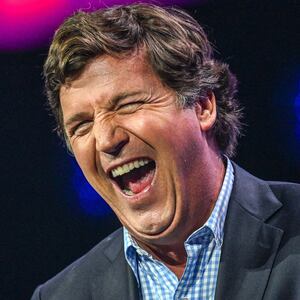 Tucker Carlson speaks at the Turning Point Action USA conference in West Palm Beach, Florida, on July 15, 2023.