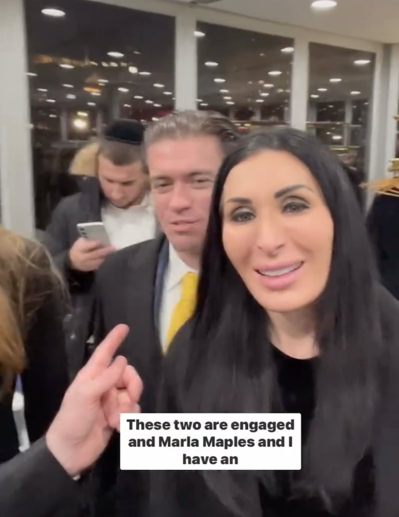 Laura Loomer and her fiancé at a White House event, as posted by a fellow guest on Instagram.
