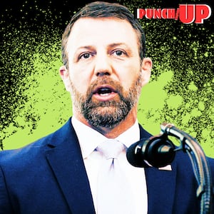 A photo illo illustration of Markwayne Mullin for PunchUp.