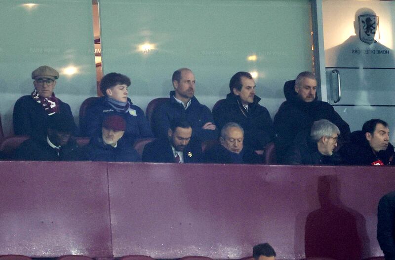 Soccer Football - UEFA Europa League - Aston Villa v RB Salzburg - Villa Park, Birmingham, Britain - January 29, 2026 Britain's Prince William in the stands during the match REUTERS/Isabel Infantes