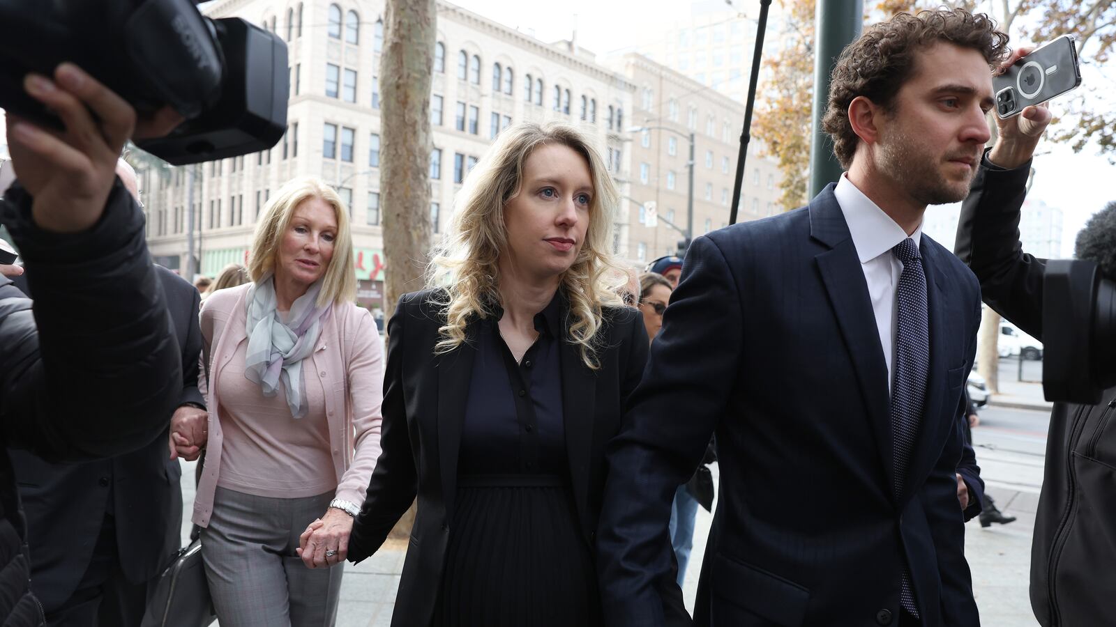 Elizabeth Holmes with her husband Billy Evans.