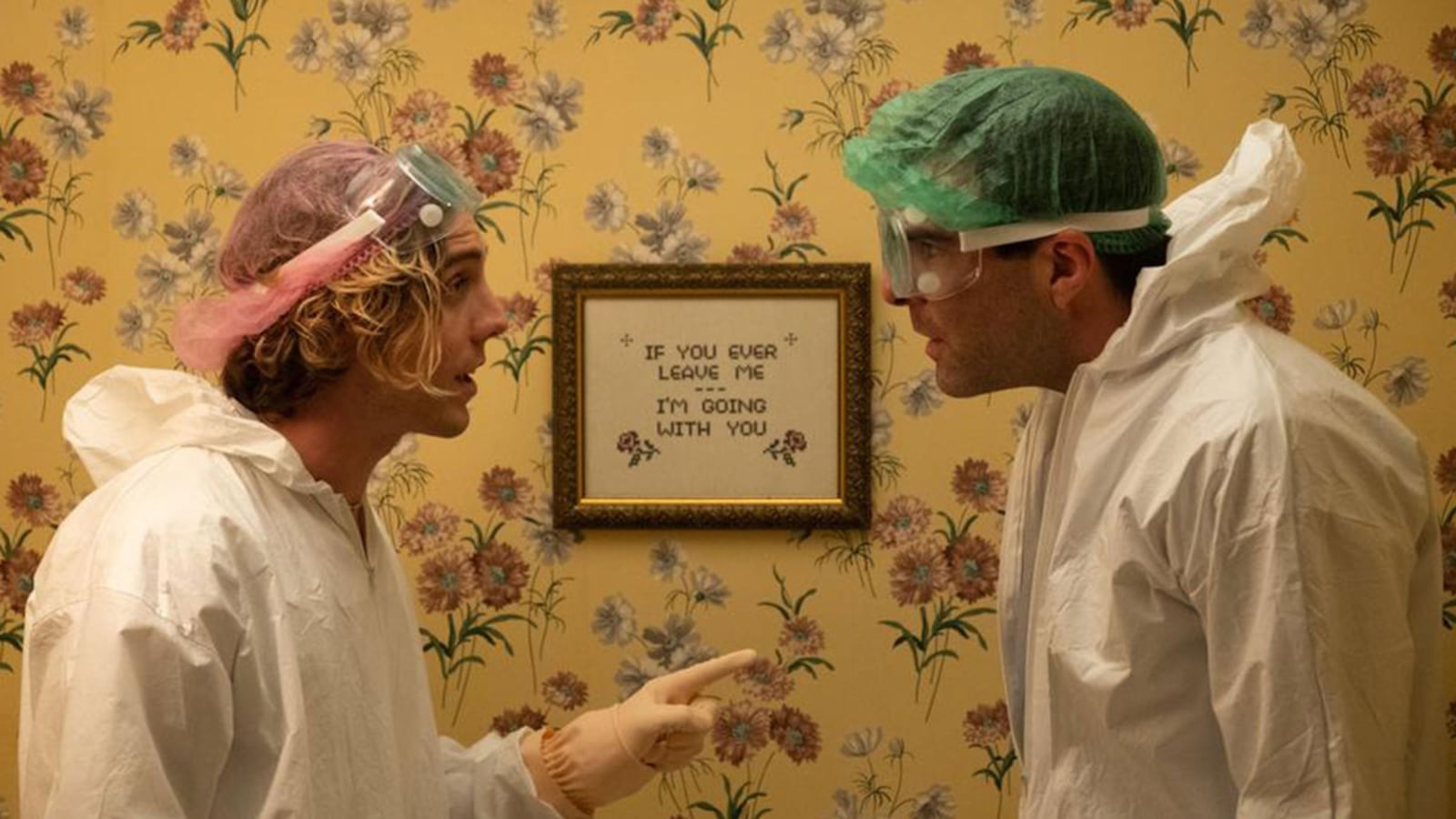 Lukas Gage and Zachary Quinto in Down Low.