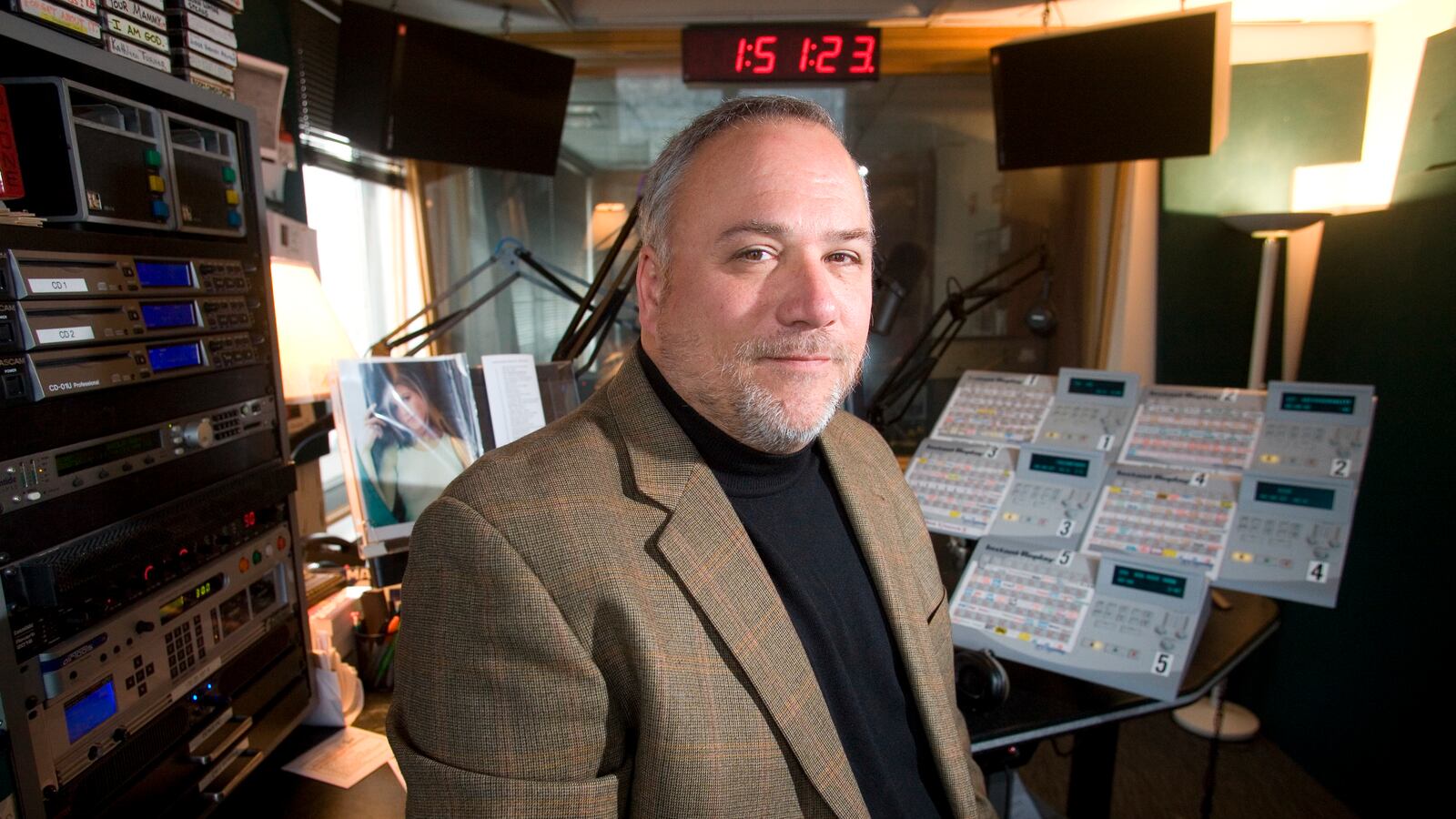 WJFK's Don Geronimo in his studio.
