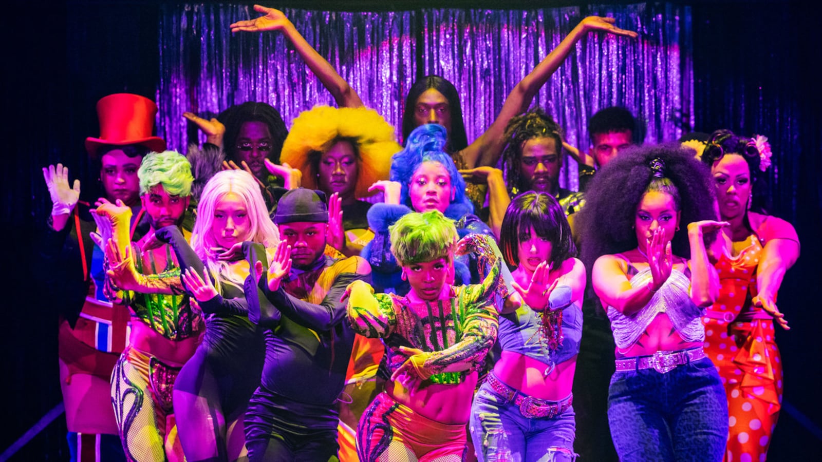 A photo including the company of CATS The Jellicle Ball