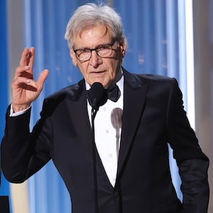 Honoree Harrison Ford accepts the Screen Actors Guild Life Achievement Award onstage during the 32nd Annual Actor Awards at Shrine Auditorium and Expo Hall on March 01, 2026, in Los Angeles, California.