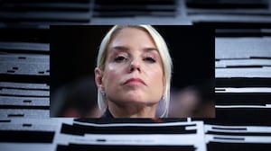 This photo illustration shows redacted documents from the Epstein Library files released by the US Department of Justice in Washington, DC, on February 18, 2026. The Epstein Files Transparency Act (EFTA), passed overwhelmingly by Congress in November 2025, compelled the Justice Department to release all of the documents in its possession related to the disgraced financier Jeffrey Epstein within 30 days. (Photo by Brendan Smialowski / AFP) / -- IMAGE RESTRICTED TO EDITORIAL USE - STRICTLY NO COMMERCIAL USE --