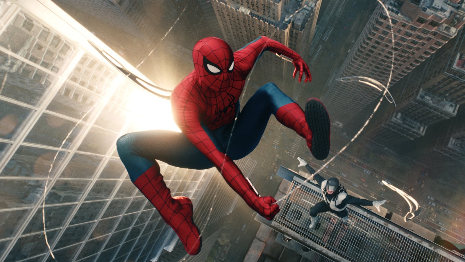 Spider-Man and Boomerang in Spider-Man: Brand New Day.